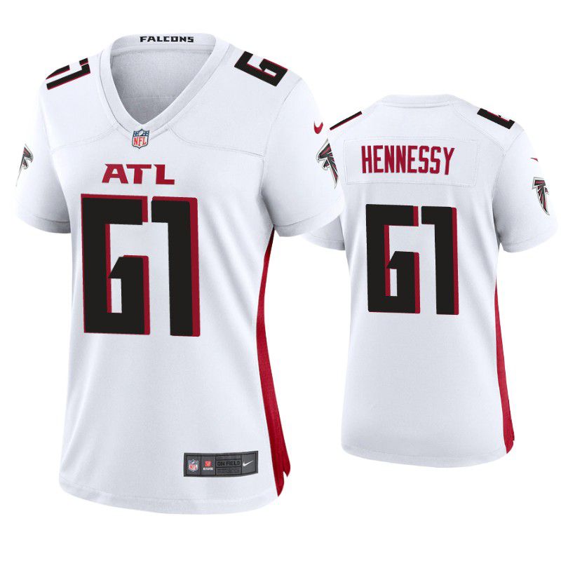 Men Atlanta Falcons 61 Matt Hennessy Nike White Player Game NFL Jersey